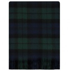 Lambswool Blanket - Black Watch Modern Tartan 